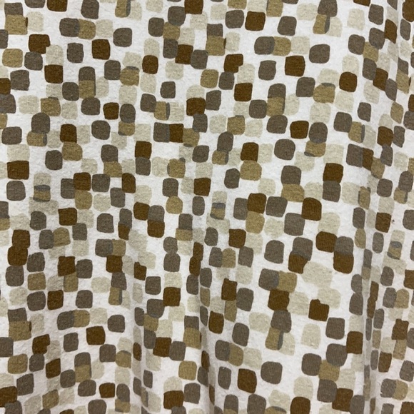 DENIM & CO. Short sleeve TOP size-3X multi shades of brown, tan, cream - Soft - Picture 3 of 5